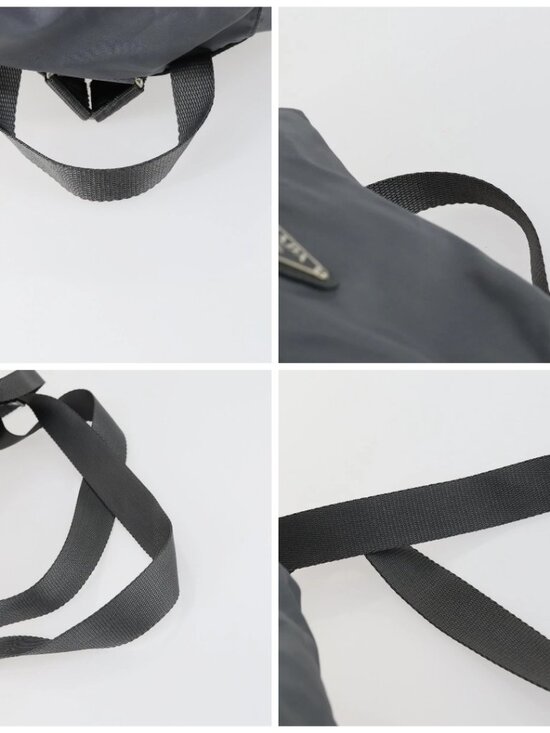 PRADA Backpack Nylon Gray Silver Auth gh1547 main image 8